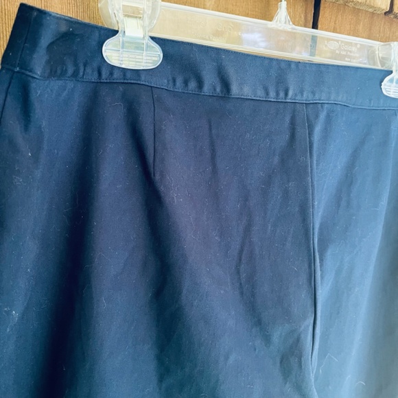 Lauren Ralph Lauren Navy Pants Flat Front Women’s Size 16  Cotton Straight Leg - Picture 8 of 8